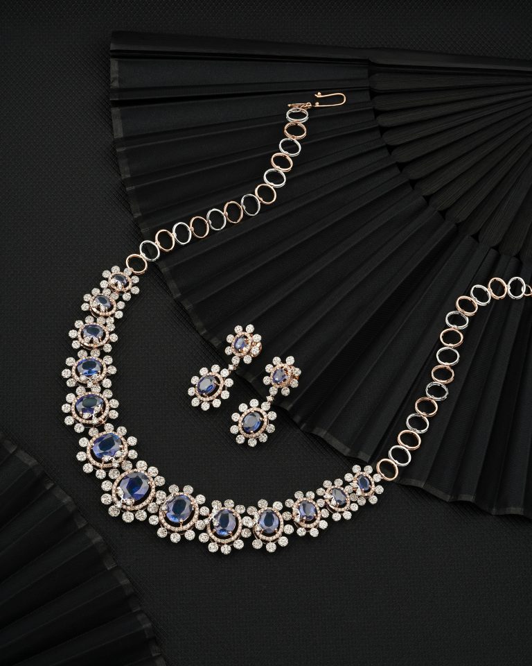 Blue sapphire wedding Necklace RG 768x960