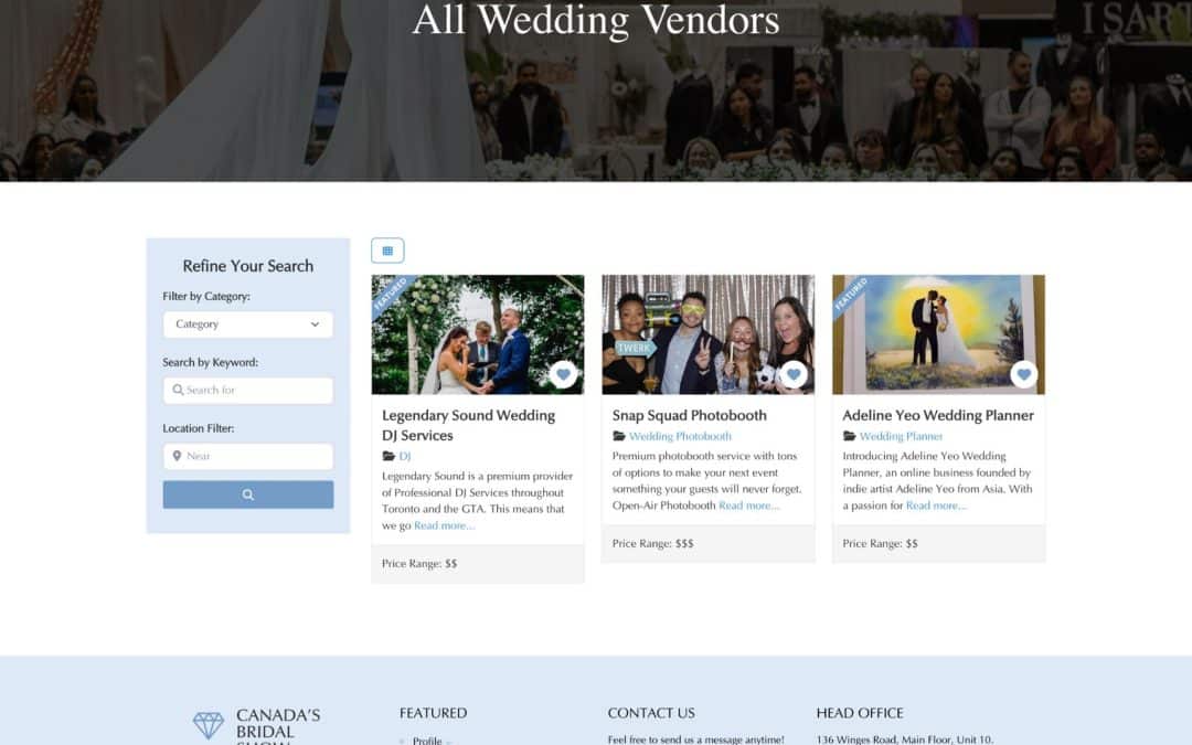 New Online Directory for Wedding Businesses