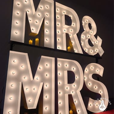 mr and mrs marquee letters
