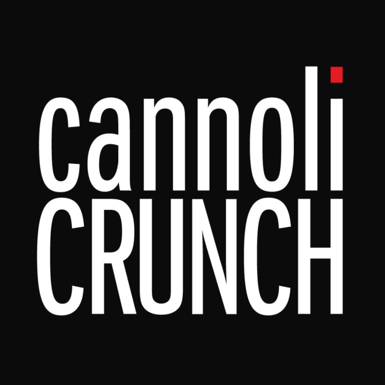 Cannoli Crunch Logo White on Black 768x768