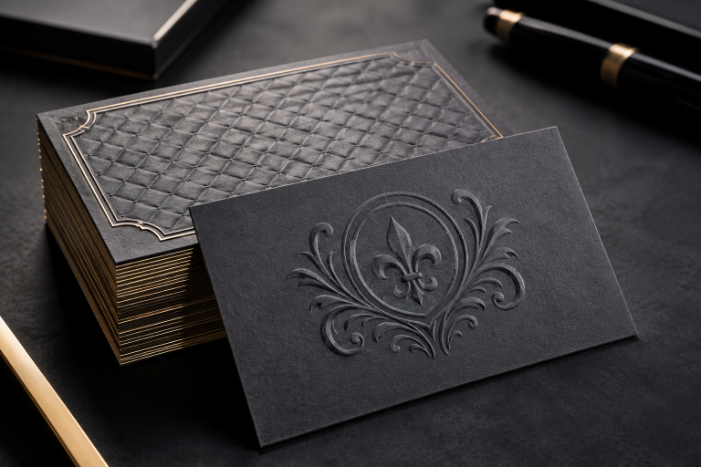 Embossed business cards 768x512