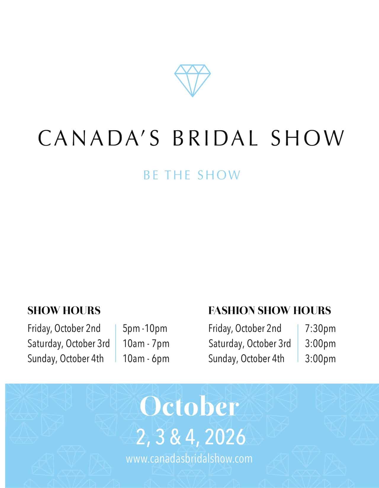 Canada's Bridal Show October 2026 show program cover