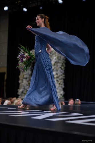 Canada's Bridal Show October 2026 - LVSH Boutique Rentals cape gown on the runway