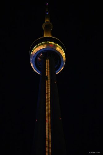 Canada's Bridal Show October 2026 - The CN Tower lit up on show night in Toronto